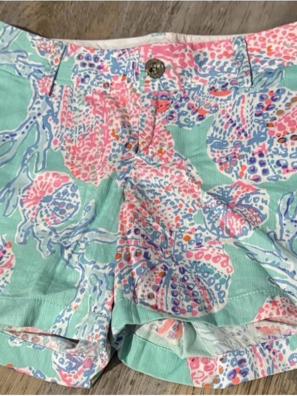 Lilly Pulitzer Mint Floral-Print Callahan Shorts